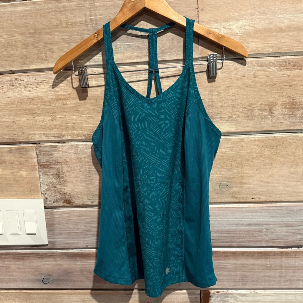Tek Gear Teal Patterned Women's Tank Top Size Small